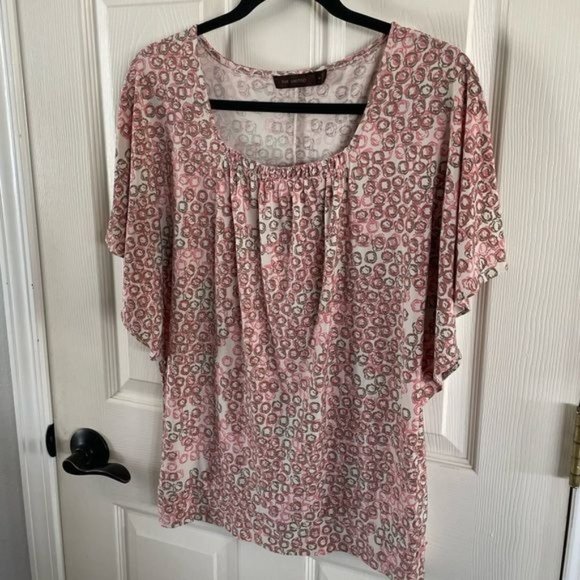 The Limited Cream & Pink Circle Print Blouse, Sz Medium - Picture 16 of 16